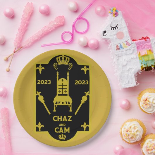 Koning Charles Royal Coronation 2023 Papieren Bordje (Feest)