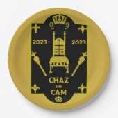 Koning Charles Royal Coronation 2023 Papieren Bordje (Voorkant)