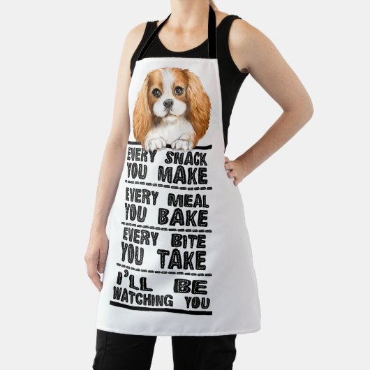 Koning Charles Spananiel elke snack die je Apron m Schort (Insitu)