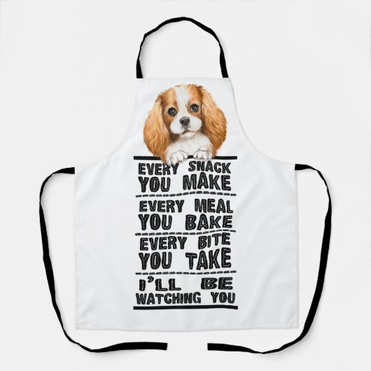 Koning Charles Spananiel elke snack die je Apron m Schort (Voorkant)