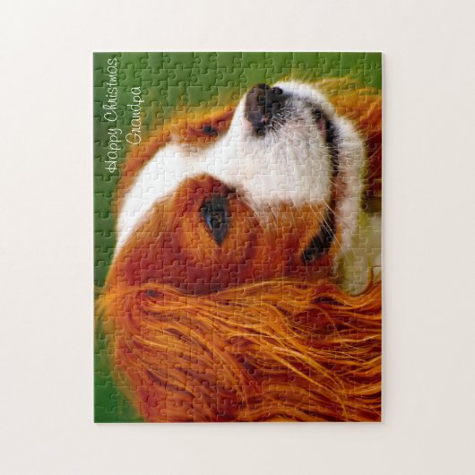 Koning Charles Spaniel Dog. Legpuzzel (Verticaal)