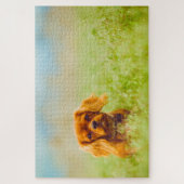 Koning Charles Spaniel Dog. Legpuzzel (Verticaal)