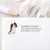 Koning Charles Spaniel Hond Retouradres Label (Insitu)
