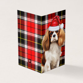 Koning Charles Spaniel met de kerstvakantie van Pl Kaart