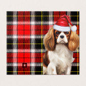 Koning Charles Spaniel met de kerstvakantie van Pl Kaart (Buitenkant ongevouwen)