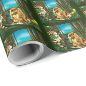 Koning Charles Spaniel Sprite Fantasy Cadeaupapier (Rol Hoek)