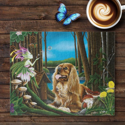 Koning Charles Spaniel Sprite Fantasy Legpuzzel