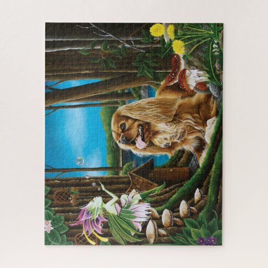 Koning Charles Spaniel Sprite Fantasy Legpuzzel (Verticaal)