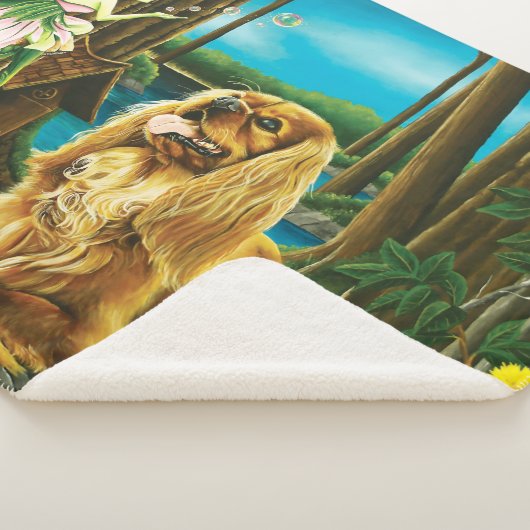 Koning Charles Spaniel Sprite Fantasy Sherpa Deken (3/4)