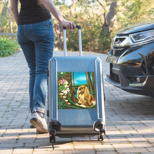 Koning Charles Spaniel Sprite Fantasy Sticker (Koffer Insitu)