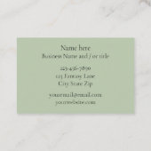 Koning Charles Spaniel Sprite Fantasy Visitekaartje (Achterkant)