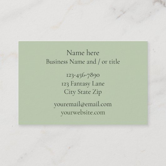 Koning Charles Spaniel Sprite Fantasy Visitekaartje (Achterkant)