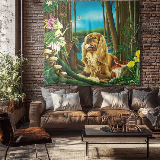 Koning Charles Spaniel Sprite Fantasy Wandkleed