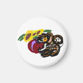 Koning charles spaniel zonnebloemen  magneet