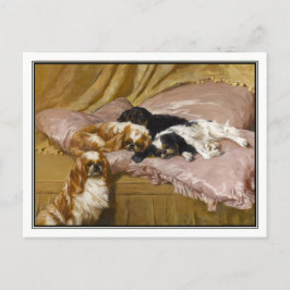 Koning Charles Spaniels door Arthur Wardle Briefkaart