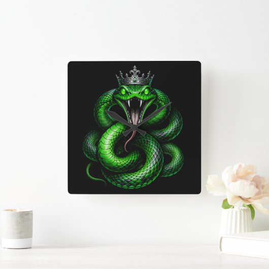 Koning Cobra Kroon Wandklok (Huis)