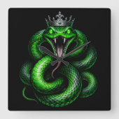 Koning Cobra Kroon Wandklok (Voorkant)