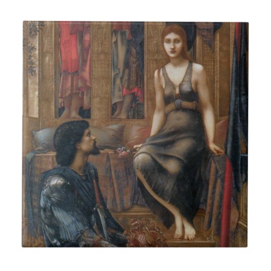 Koning Cophetua en de bedelmaagd (Burne-Jones) Tegeltje (Voorkant)