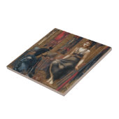 Koning Cophetua en de bedelmaagd (Burne-Jones) Tegeltje (Zijkant)