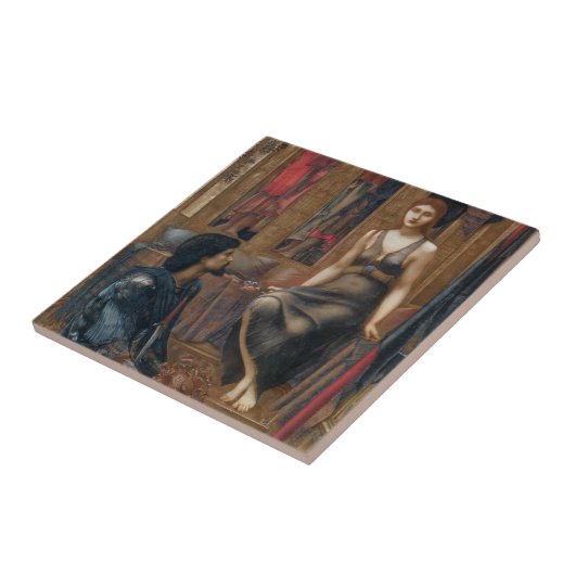 Koning Cophetua en de bedelmaagd (Burne-Jones) Tegeltje (Zijkant)