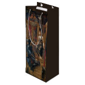Koning Cophetua en de bedelmaagd (Burne-Jones) Wijn Cadeautas (Achterkant Gekanteld)