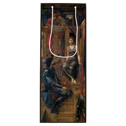 Koning Cophetua en de bedelmaagd (Burne-Jones) Wijn Cadeautas (Voorkant)