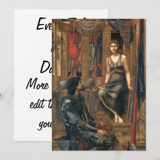 Koning Cophetua en het bedelmeisje Kaart (Voorkant / Achterkant)