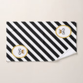 Koning Dads Kroon op zwart & wit gestreept Bad Handdoek (Handdoek)