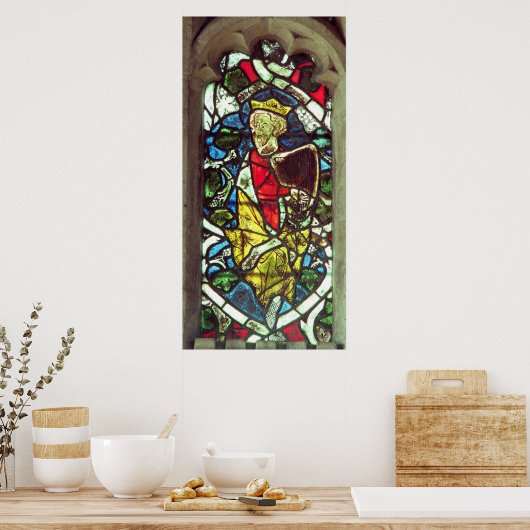 Koning David, 14e eeuw Poster (Keuken)