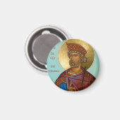 Koning David de Psalmist Orthodoxe Icoon magneet (Voorkant / Achterkant)