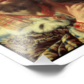 Koning David die zijn Harp speelt Foto Afdruk (Hoek)