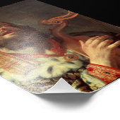 Koning David die zijn Harp speelt Foto Afdruk (Hoek)