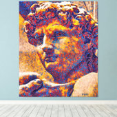 Koning David en God Canvas Afdruk (Insitu (Houten vloer))