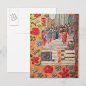 Koning David en Musicians uit de Breviary Briefkaart (Voorkant / Achterkant)