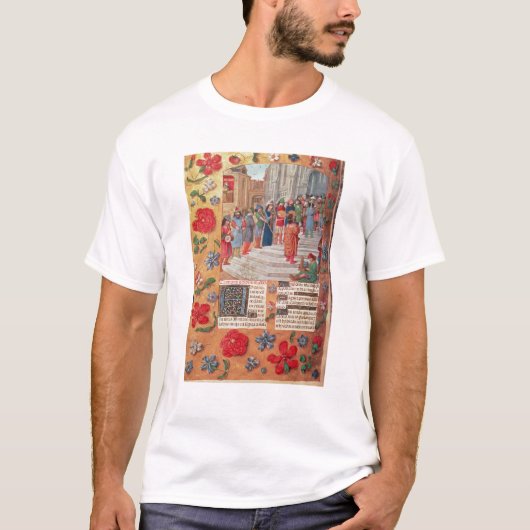 Koning David en Musicians uit de Breviary T-shirt (Voorkant)