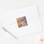 Koning David en Musicians uit de Breviary Vierkante Sticker (Envelop)