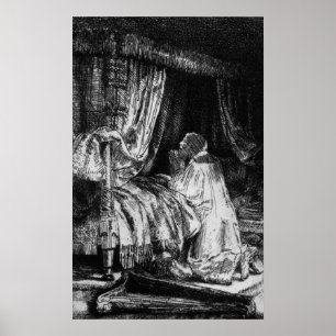 Koning David gebed, 1652 Poster