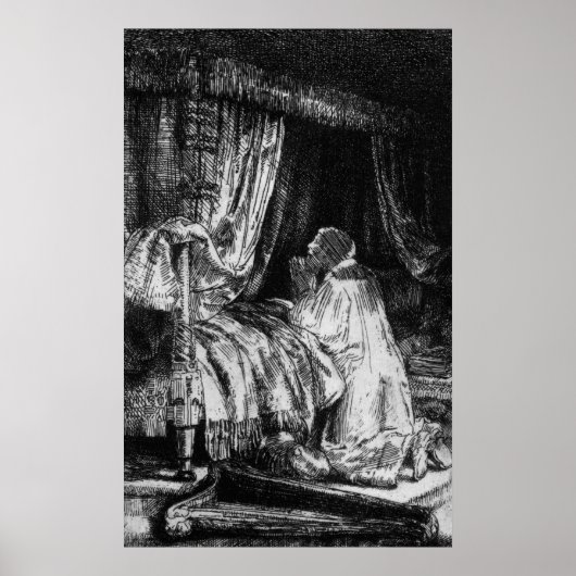 Koning David gebed, 1652 Poster (Voorkant)