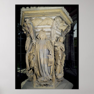 Koning David geflankeerd door Mozes en Jeremiah Poster
