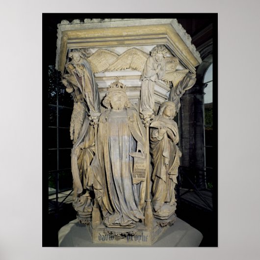 Koning David geflankeerd door Mozes en Jeremiah Poster (Voorkant)