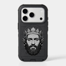 Koning David kalligrafie portret - vintage script