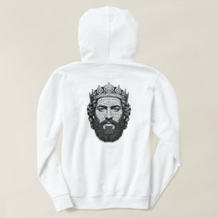 Koning David kalligrafie portret - Vintage script Hoodie