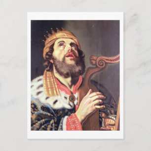 Koning David (panel) Briefkaart