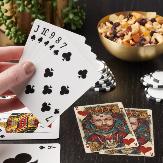 "Koning der harten" Pokerkaarten (Insitu)