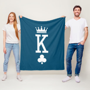 Koning der kaarten fleece deken