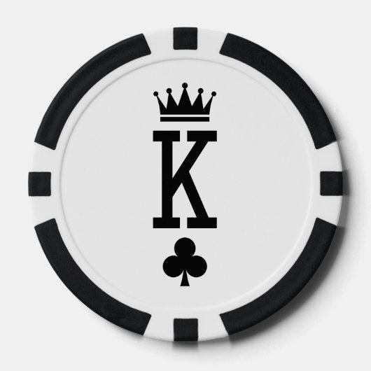 Koning der kaarten poker chips (Voorkant)
