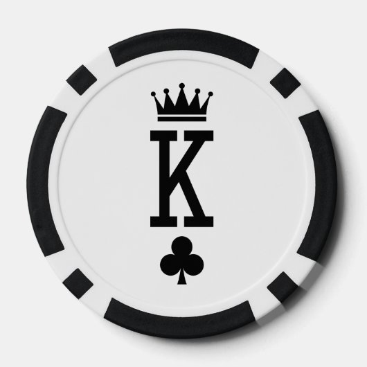 Koning der kaarten poker chips (Achterkant)