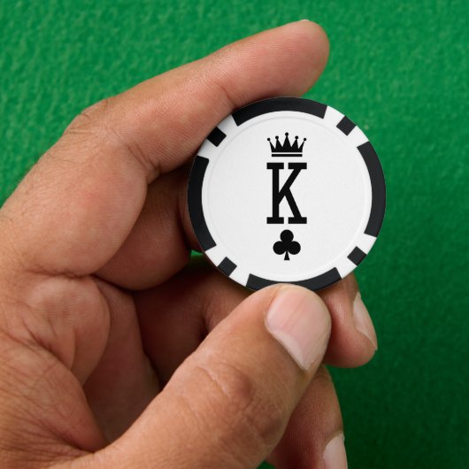 Koning der kaarten poker chips (Hand)