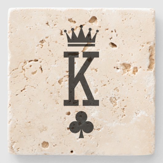 Koning der kaarten stenen onderzetter (Voorkant)