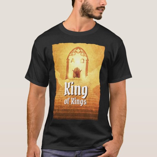 Koning der Koningen | Jezus Christus op de troon Z T-shirt (Voorkant)